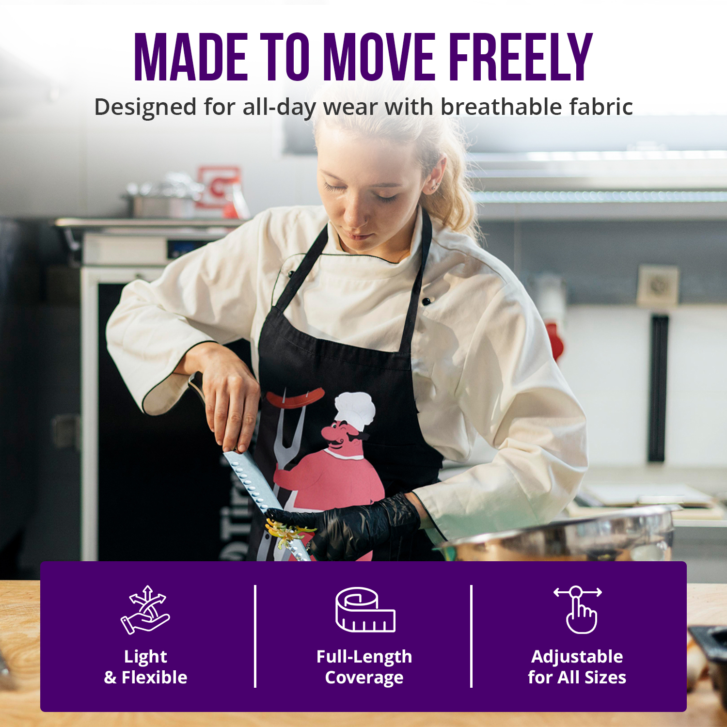Chef cooking wearing Apron